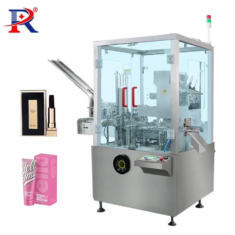 125 Cartons/min Automatic Facial Cleansers Lipsticks Cartoning Machine For Soap Bars Essence Perfumes Bottle Facial Mask