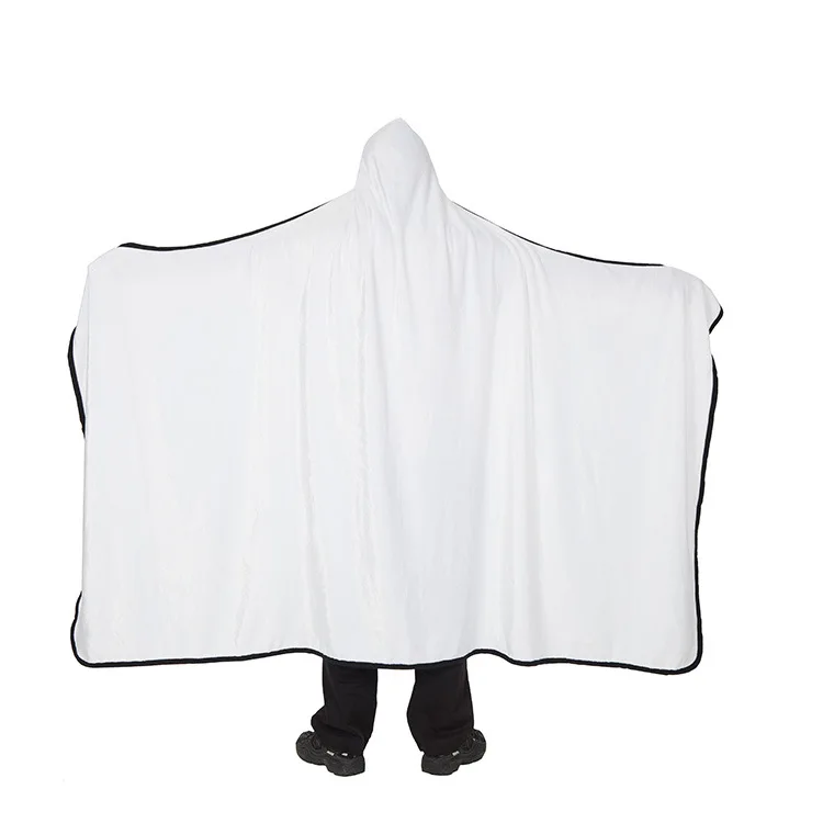 Christmas Sublimation Digital Printing Hoodie Blanket BlankSoft Fleece Wearable Hoodie Blanket