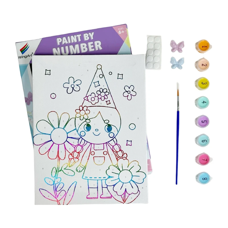 DIY Digital Oil Painting by Numbers Paint by numbers Canvas kits with one piece  Laser Printed Canvas Frame