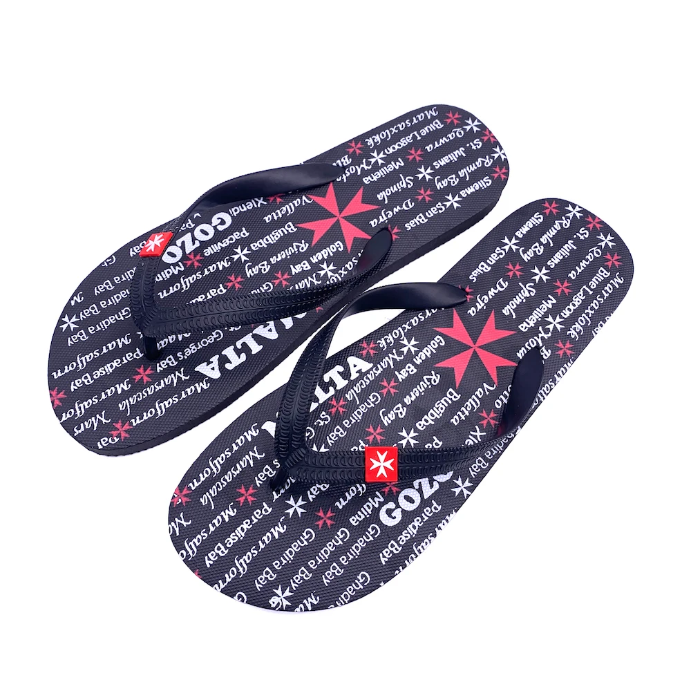 Custom Cheap Hot Wholesale Colors Full Printed Rubber Flip Flops