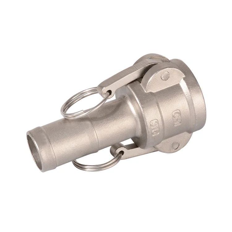 Stainless Steel SS316 or SS304 Flexible Pipe Quick Connectors C Type Female Camlock Coupling