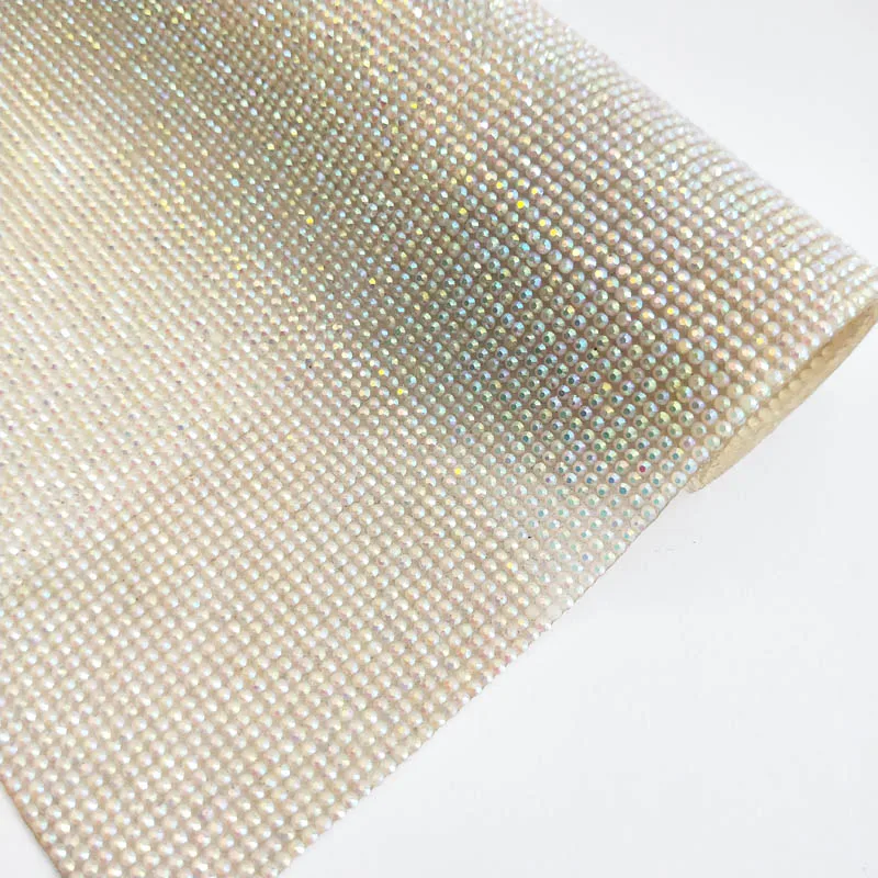 Factory Wholesale Hotfix Crystal AB Rhinestone Trimming, Rhinestone Sheet, Rhinestone Transfer For Clothing