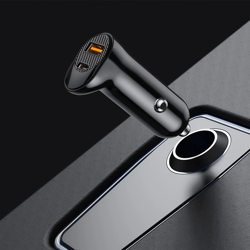 2022 New Product Usb18W & Pd20W With Package Car Charger 20W Type-C Quick Car Charger