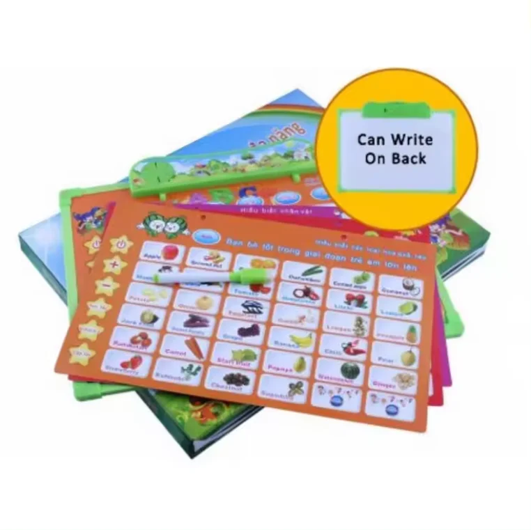 Factory Customize Language ABC Alphabet Learning Wall Talking Poster Chart for Kids