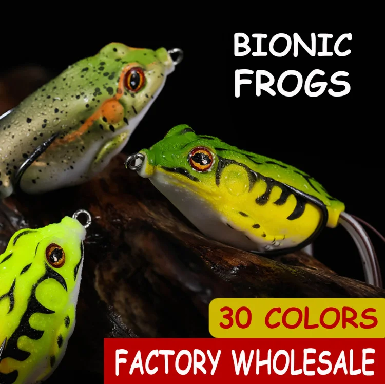 TOPLURE Frog 5cm 9g 5.5cm 12g Top Water Bionic Soft Frog Fishing Lure Silicone Artificial Simulate  Frog  Bait in River and Lake