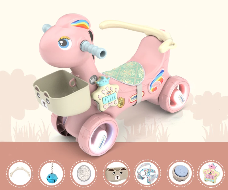 Детская пластиковая лошадка-качалка, пластиковые игрушки для детей