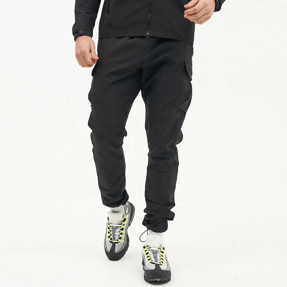Hot Sale Custom Logo Casual zip up sweatsuits Jogger Set two piece nylon track suit Cargo Tracksuit For Men