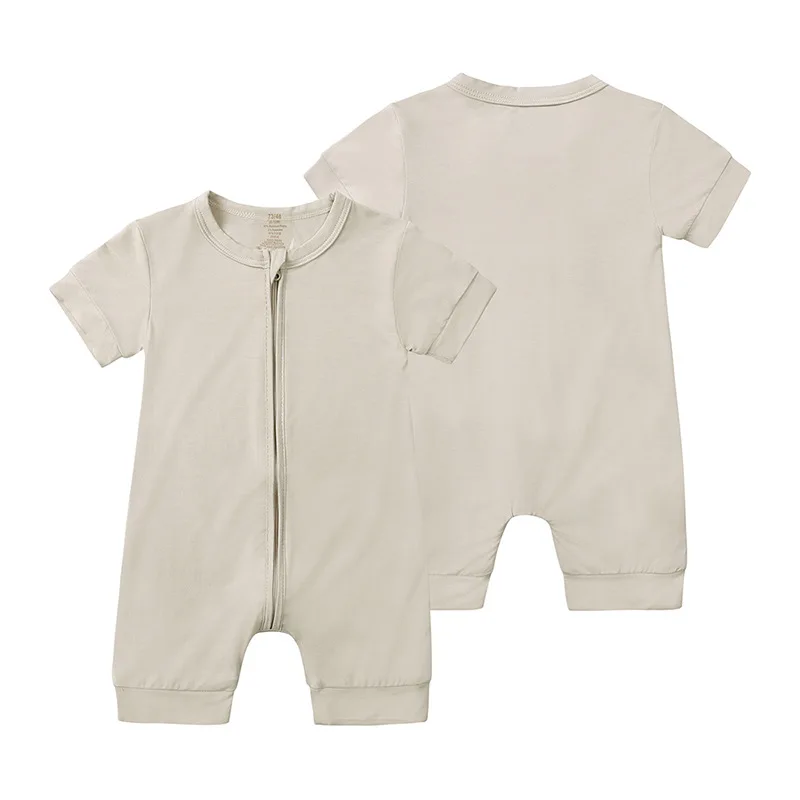 Custom Organic Newborn Baby Bamboo Jumpsuit 0-3 Years Baby Clothes Print Baby Romper In Stock