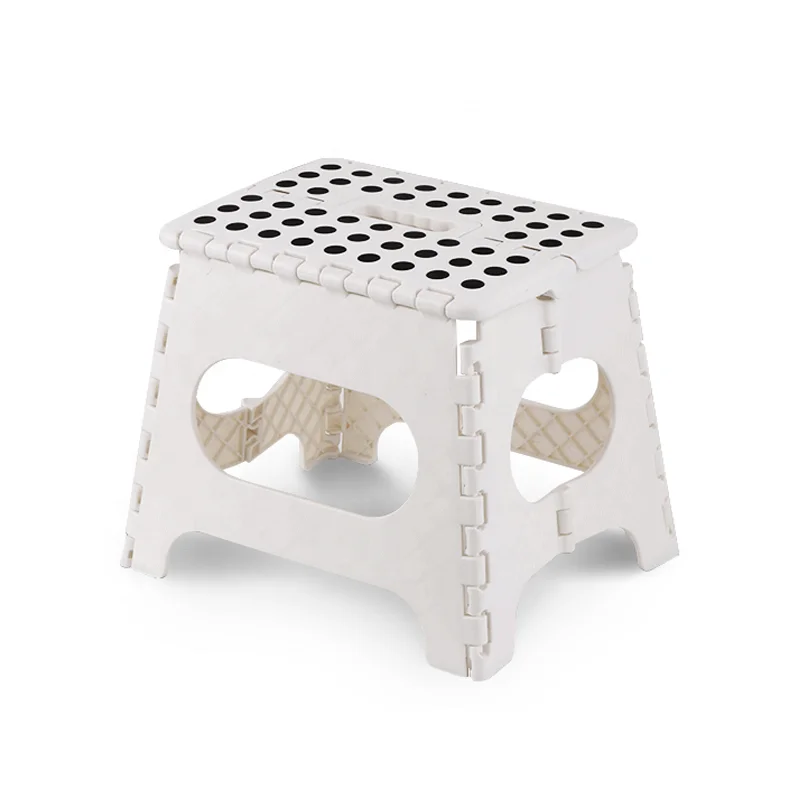 11inches 2021 New Trendy Furniture Black White Foldable Stool Plastic Foot Stool For Kitchen, RU1403 Folding Step Stool