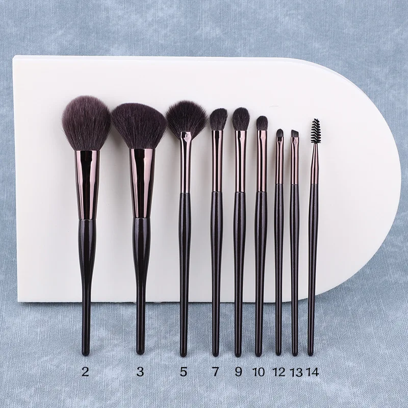 Cangzhou Manufacturer 100% Natural Goat Hair 5Pcs 7Pcs 9Pcs 12Pcs 15Pcs Cosmetic Brush Set
