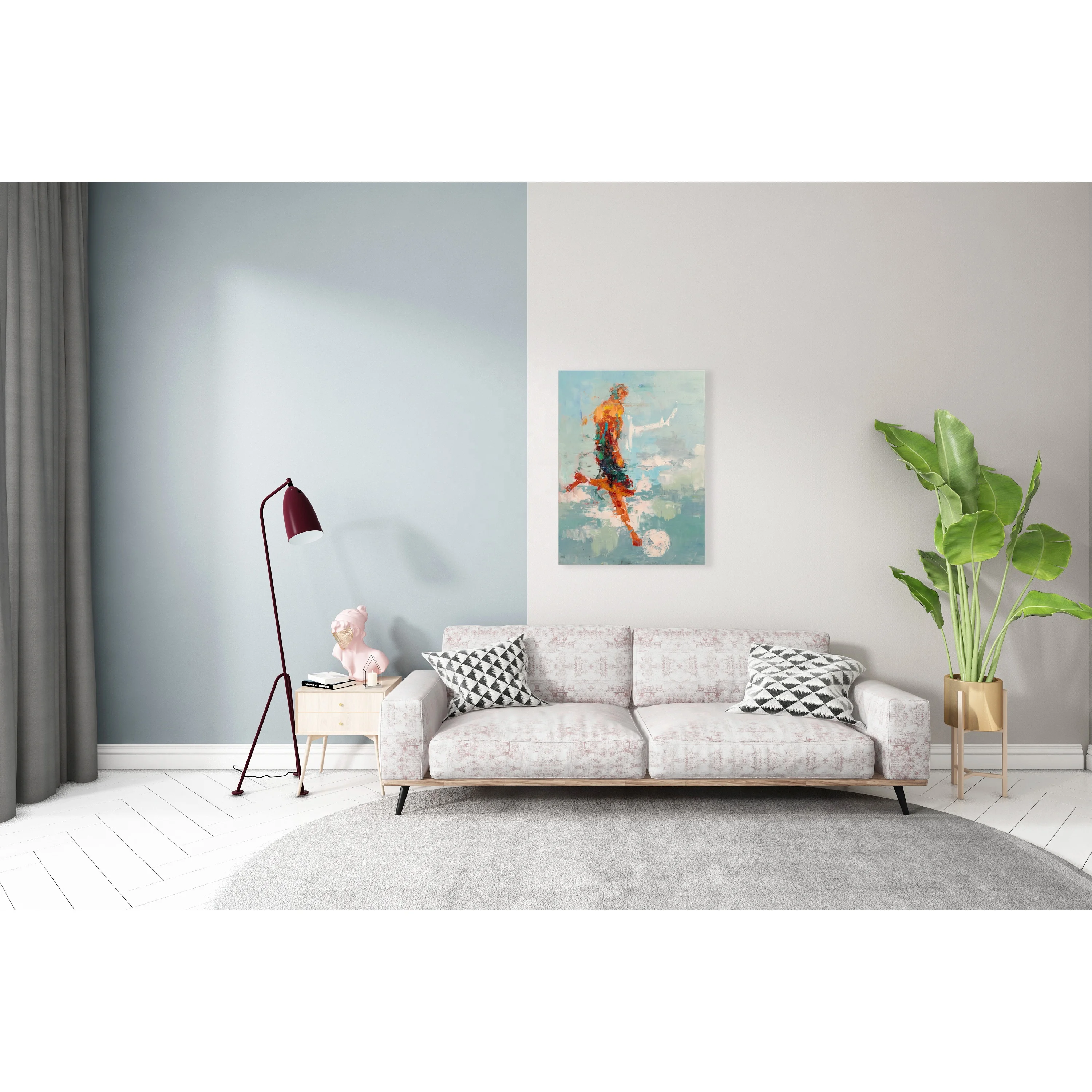 Custom Wholesale living Room Decoration Handmade People Art Works Wall Art Pictures Hotel Hand Painted Canvas Oil Painting