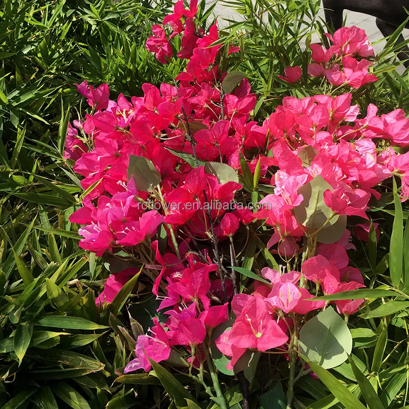 Artificial Blush Flower Cherry Blossom Branch Silk Artificial Bougainvillea Flower Faux Artificial Hanging Triangular Plum