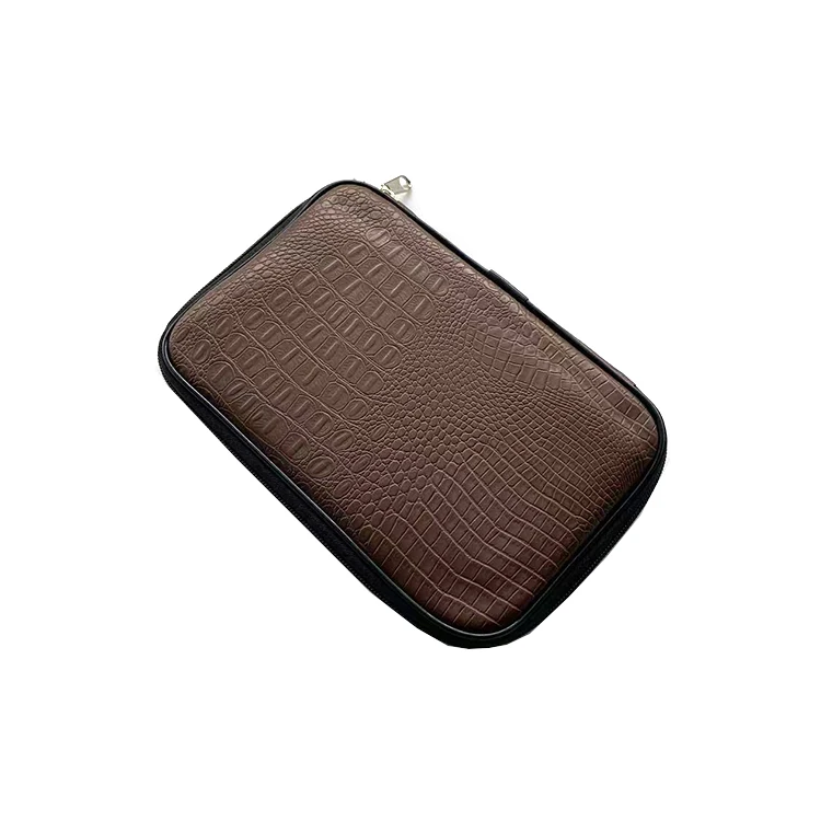 Amazon wholesale PU leather knitting tool sweater needle High-grade wenge sweater needle set