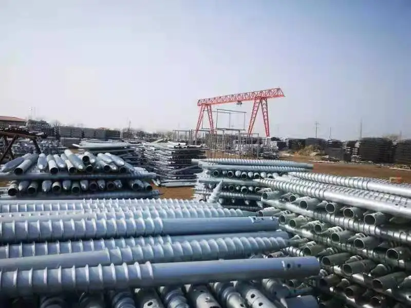 Galvanized ground screw anchor