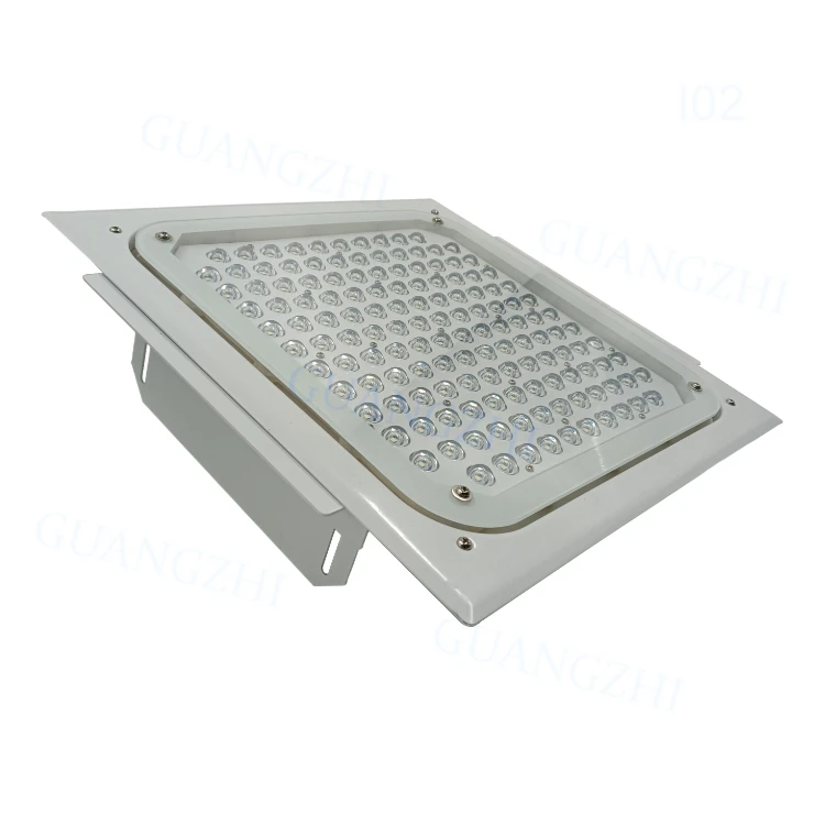 Factory Direct Price Gas Station LED Concave Creamy-white Die Casting Canopy Light for Petrol Pump