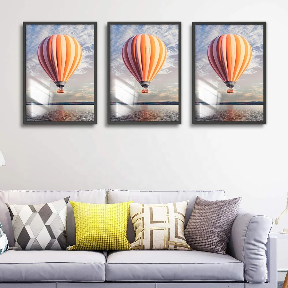 Black Picture Frame for Wall and Tabletop Display Photo Picture Frame with Clear Plexiglass for Vertical or Horizontal Display