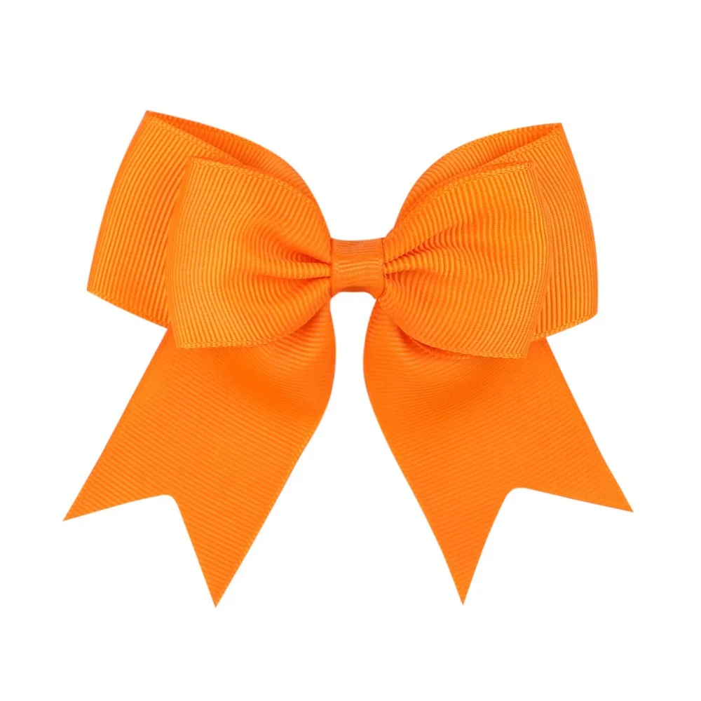 Wholesale 2022 New Design Large Bow Clip Hand Knot Gross Grain Candy Color Ribbons Girls Hair Bows Clips
