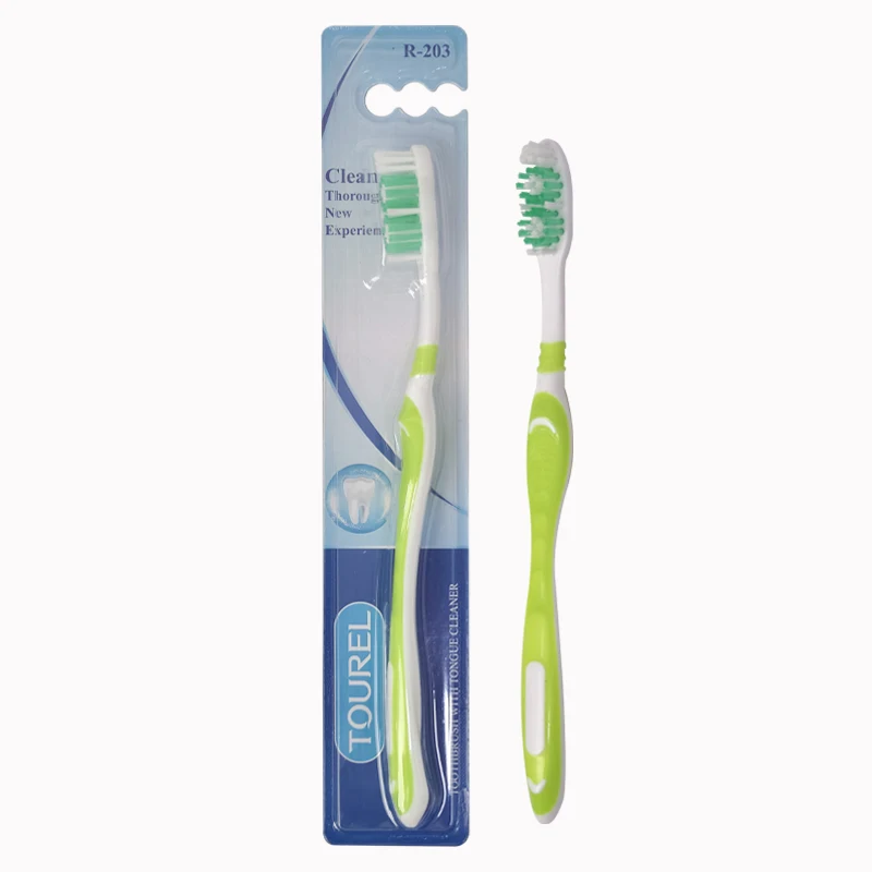 OEM Private Label High Quality Medium Soft Bristle Individual Wrapped Plastic Manual Toothbrush Supplier