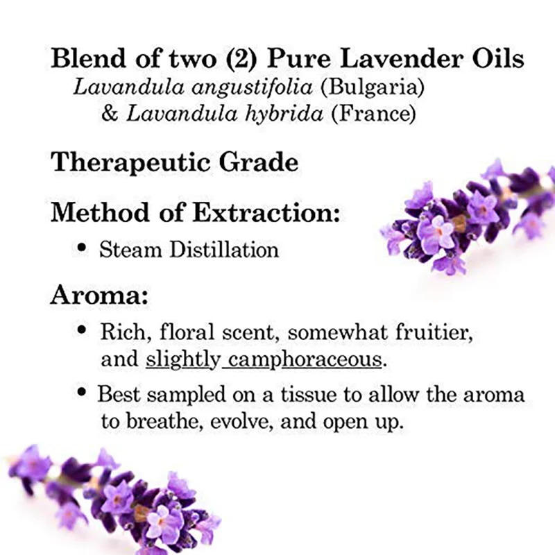 Private Label Pure Essential Oil Therapeutic Grade Premium Quality Blend of Lavender Essential Oil