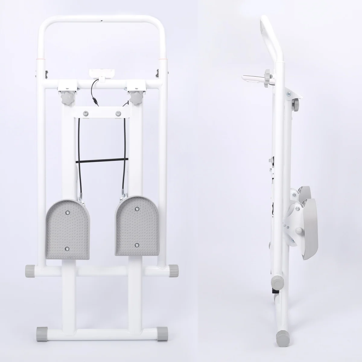 Foldable Gym Mini Stepper Climbing Bike Machine with Adjustable Handle and Pedals for Home Fitness Exercise Workout
