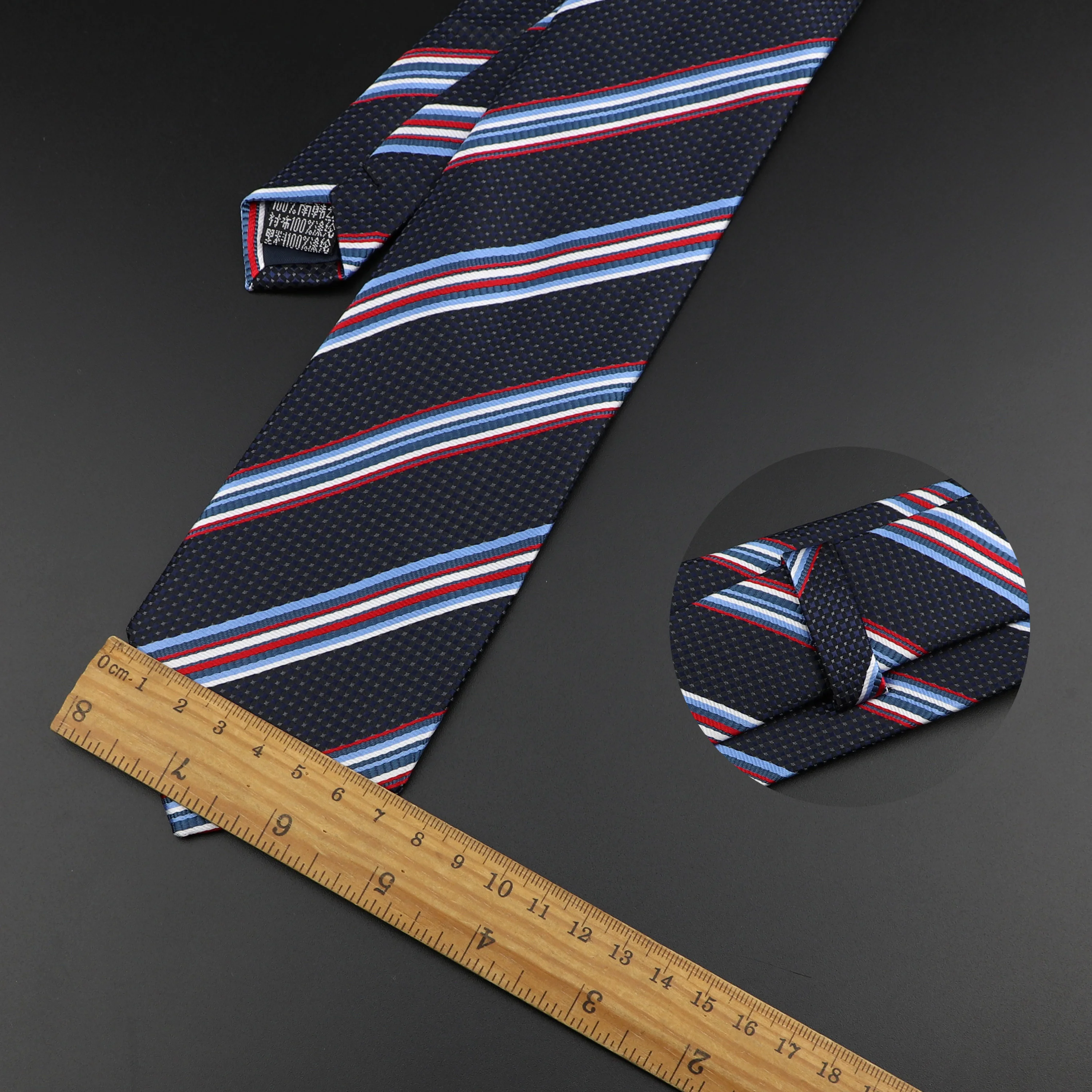 Мода полиэстер галстук для мужчин деловой встречи Gravatas в повседневном стиле мужская формальная 7 см тонкий Оптовая Продажа Полосатые Кофты с галстуком-бабочкой, рубашка аксессуары Лот