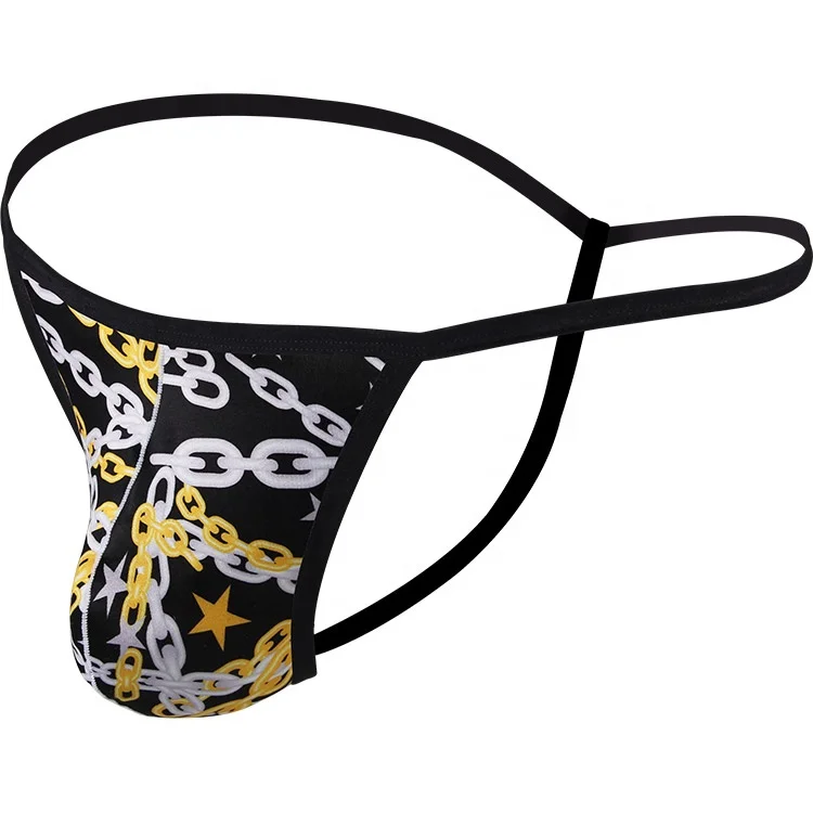 high quality factory price polyester thong g string underwear for men custom print thongs and g string