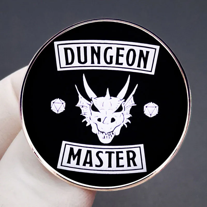 RPG Games Dungeon DnD Dragon Enamel Pin Dice D20 Badges Lapel Pins For Backpacks Brooches Fashion Jewelry Girls Accessory Gifts