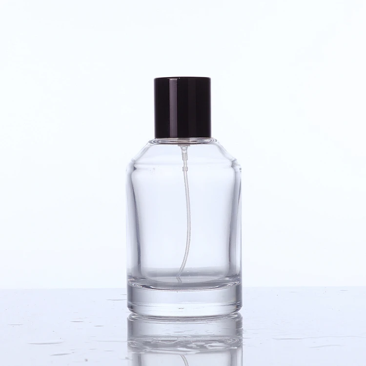 Custom empty transparent round  glass perfume bottle 30ml 50ml 100ml perfume bottle
