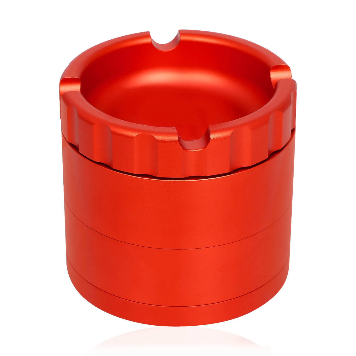 New Design Aluminium Grinder Metal Ashtray 2 in1 Herb Grinder Smoking Tools Storage