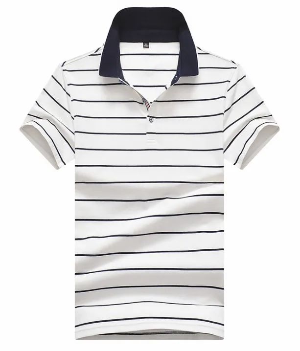 Wholesale cotton striped polo shirts men polo yard dyed shirt