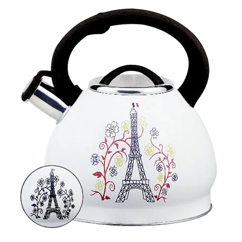 Stainless Steel Colored Kettles with Heating Classic Design Color-Changing Decal for Water Usage Magical Metal Magic