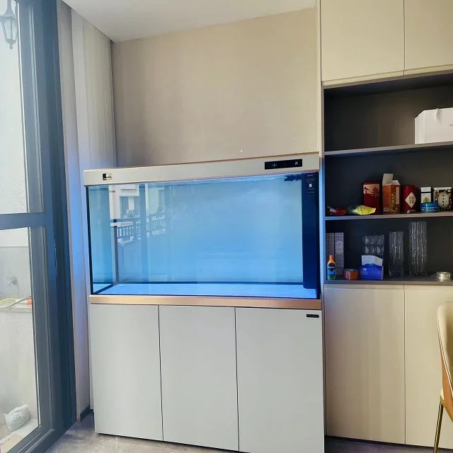 Cleair Aquatics Factory Direct Supply Big Ultra Clear Glass Cube Fish Tank with Stand aquarium sump