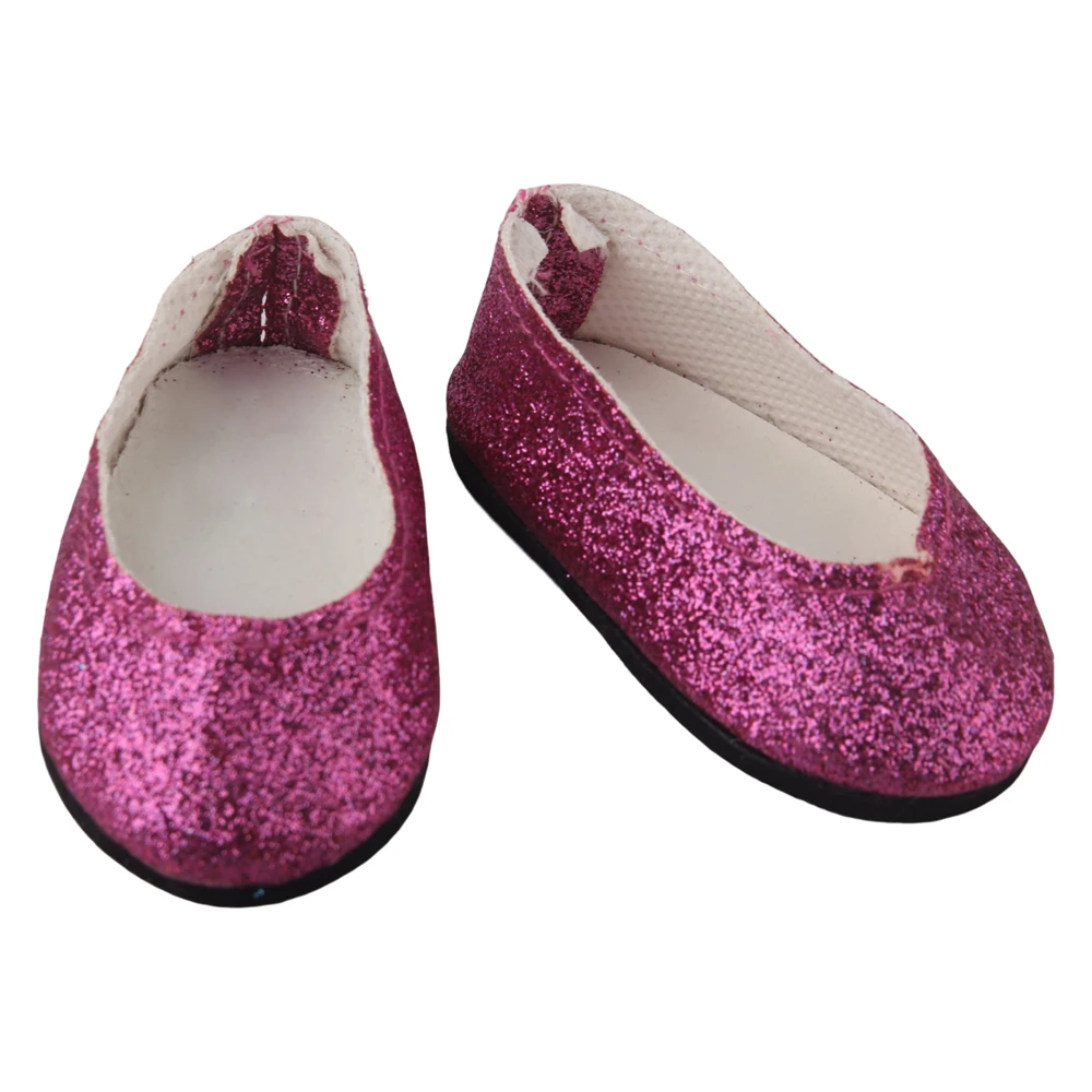 New Arrivals Nude Glitter Shoes 18 inch Doll Shoes for American Doll Girl