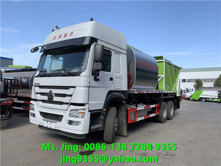 Synchronous chip sealer asphalt gravel truck