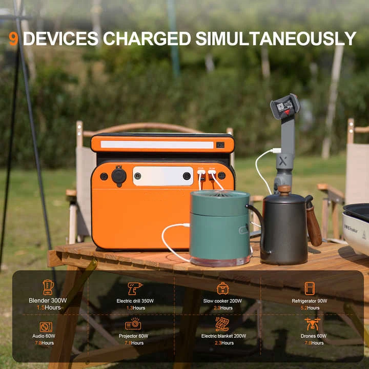 500W 1000W 1500W Battery-Powered Portable Power Station Solar Generator For Devices and Appliances Camping Event Home Backup