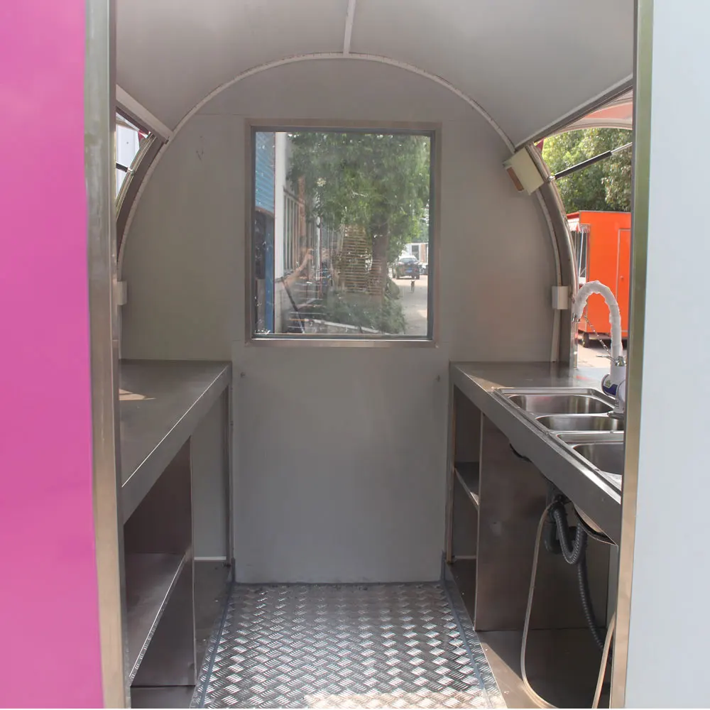 JX-FR220WA Most popular street food truck kiosk cart / mobile juice bar fruit coconut cart kiosk