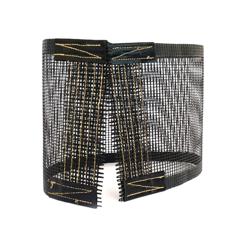 Black 15mm x 810mm ptfe teflonning food grade hashima winding fusing machine mesh conveyor belt