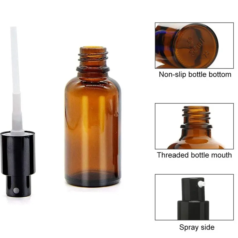 Cosmetic 5 ml 10 ml 15 ml 20 ml 30 ml 50 ml 100 ml 120 ml clear frosted boston glass perfume spray bottle
