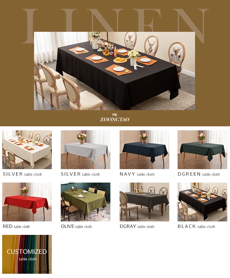 Manteles Para Eventos льняная черная прямоугольная скатерть для мероприятий Tischdecke Nappe De Table Mariage Ronde Gros