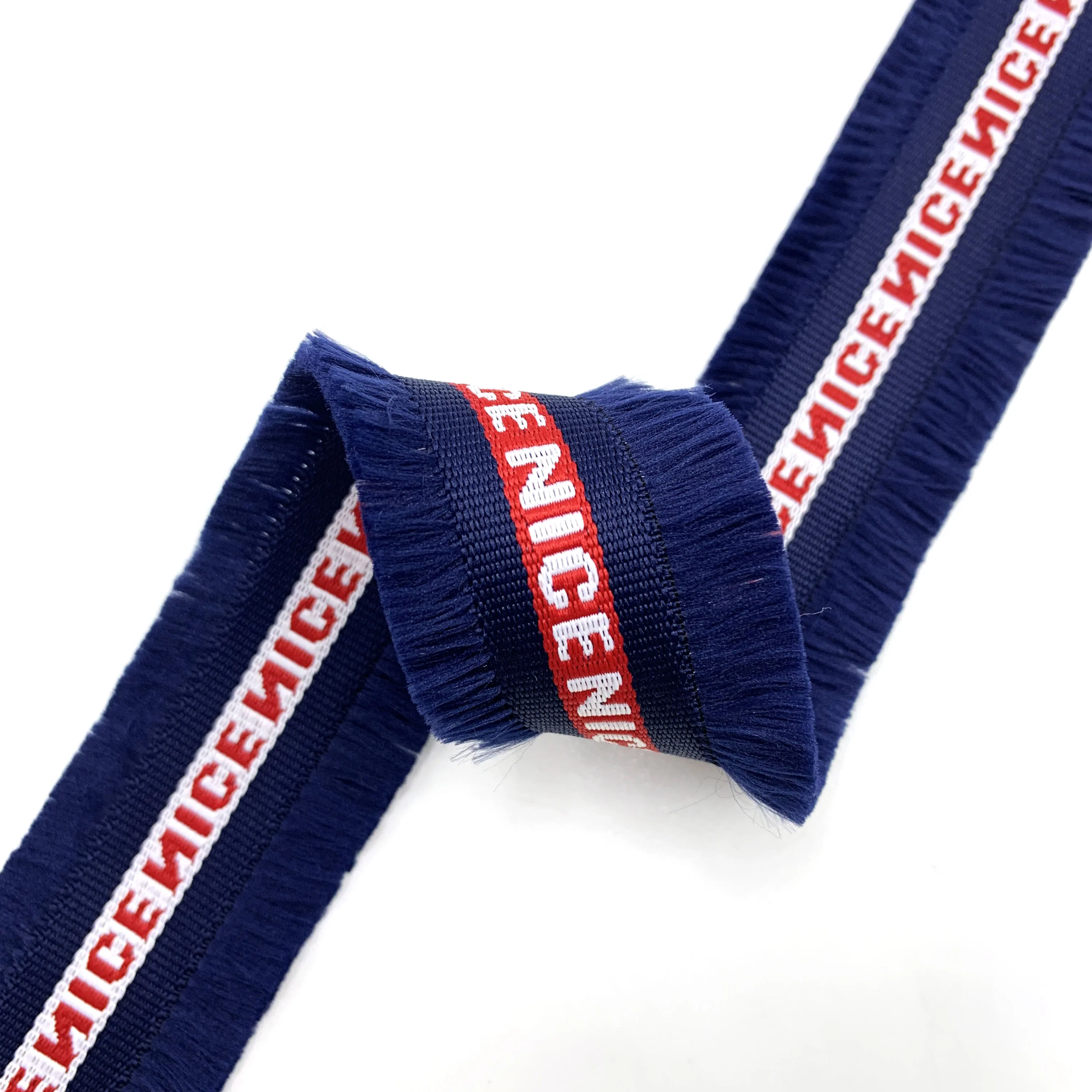 High Quality Jacquard Plain Purl Tassel Ribbon Webbing Tape Polyester Strap For Edging Decorations Home Textiles Crafts