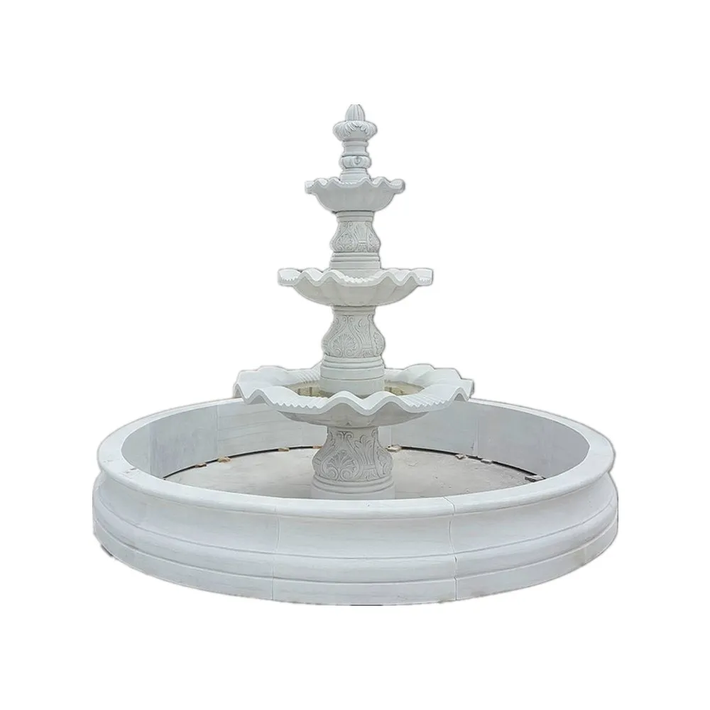 Открытый садовый фонтан во французском стиле мраморный элемент воды для виллы бассейн орнамент открытый декор доступ инвалидов