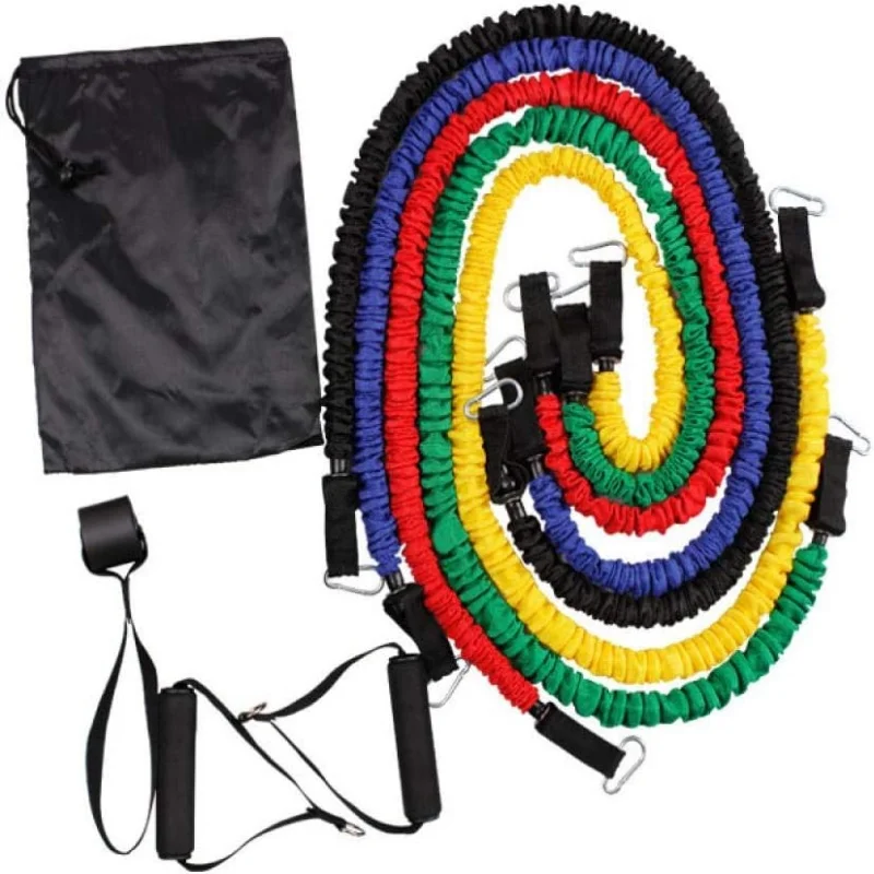 Fitness Yoga Equipment Set Rubber Latex Resistance Bands Exercise Elastic Pull String Pull Rope