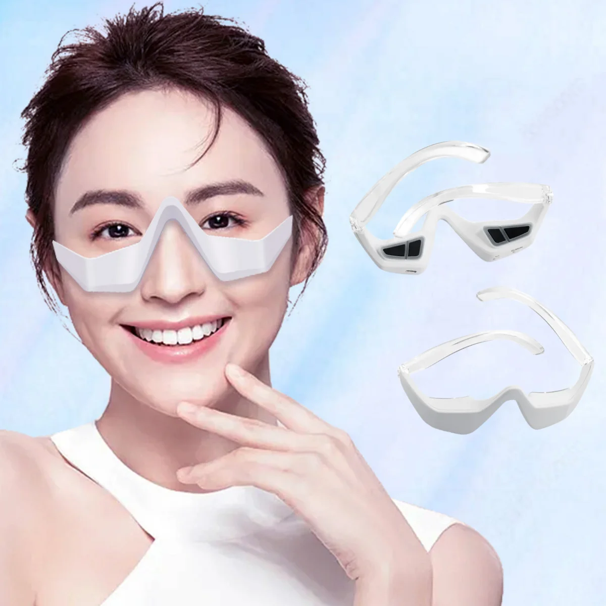 LED Current Pulse Eye Massager Relieves Eye Fatigue Fades Dark Circle Anti Wrinkle Therapy Eye Beauty Device