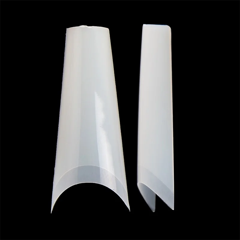 Ultra thin gel press on nail tips Matte inside Deep C curve False nail tips 500