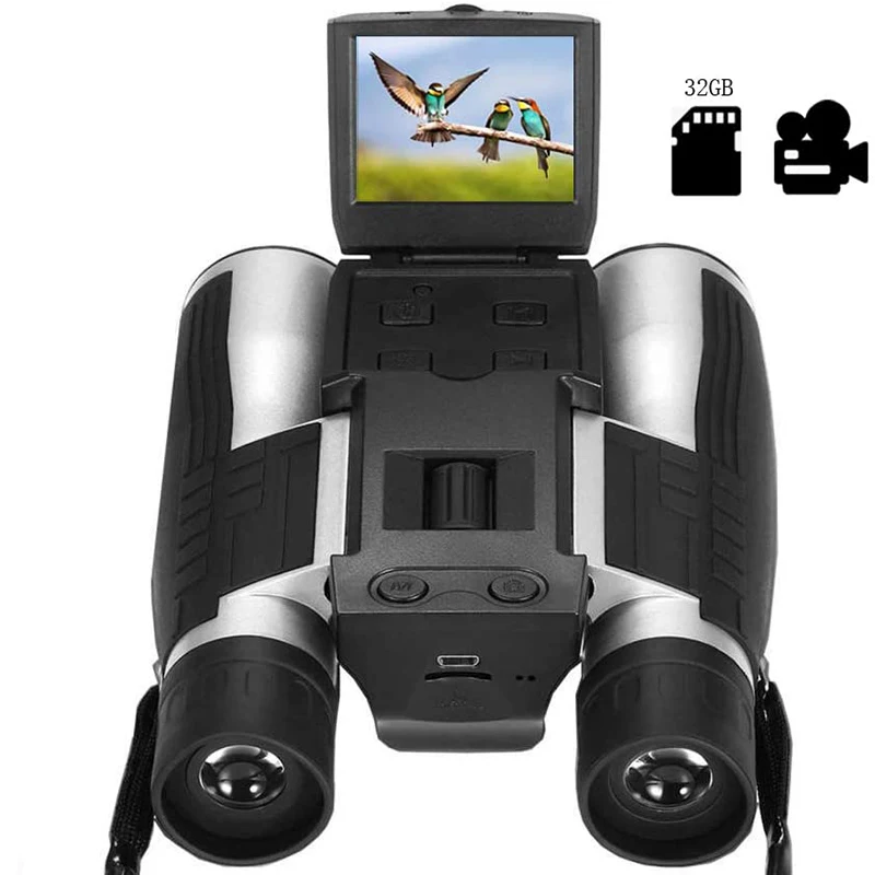 HD infrared night vision binoculars 12*32 12MP FS608R digital binocular telescope camera with 2.0' screen video recording