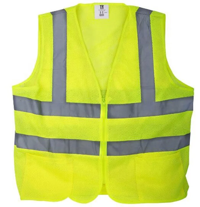 ANSI Class 2 Identification Security Vest with 2 Inch Reflective Silver Strip