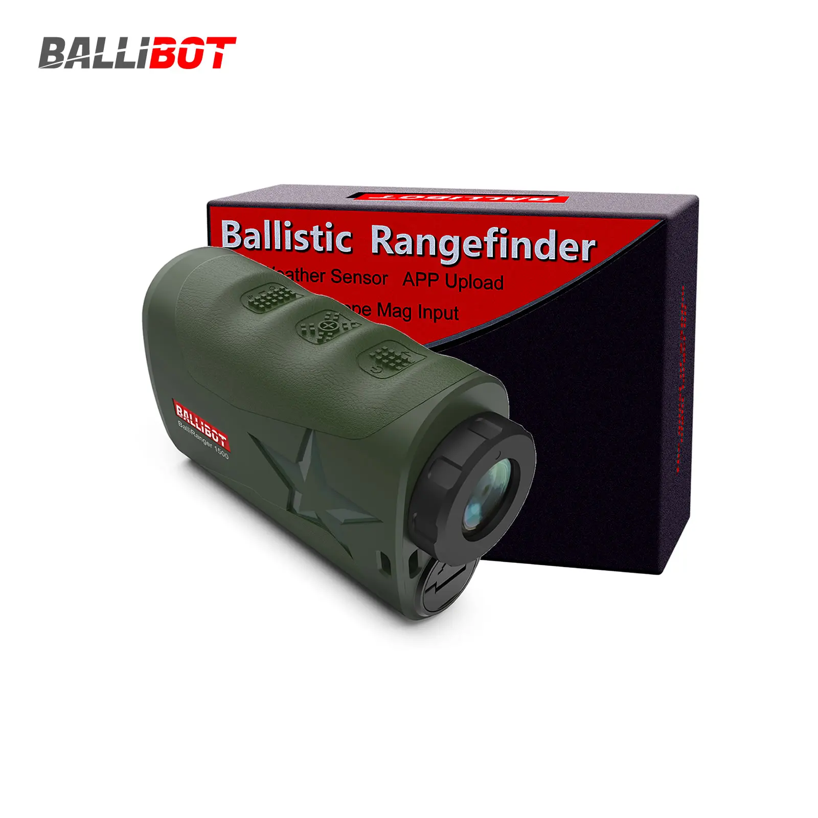 BALLIBOT Ballistic Laser Range finder 1500m with Wind Input and Holdover Scope Reticle Calculation for Long Range Hunting