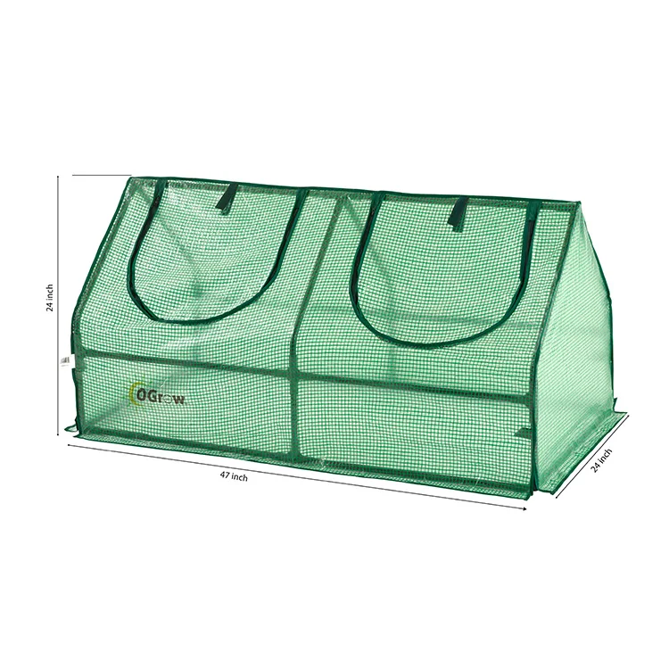 PE horizontal small double compartment greenhouse Green House Portable Plant Outdoor Mini Garden PE plastic garden greenhouses