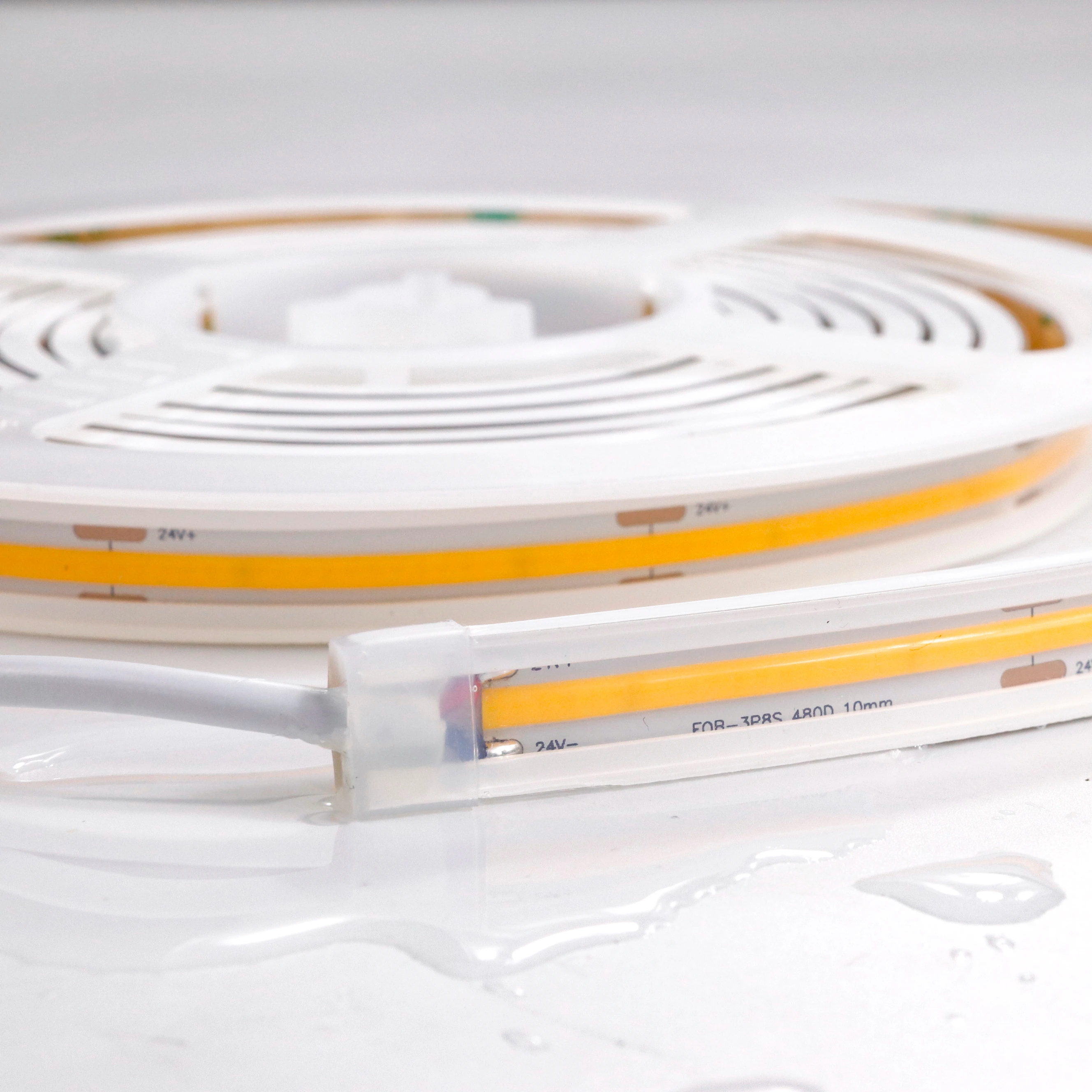 Cob светодиодные полосы света 8 мм 10 мм Cob Rgb свет для наружного высокого качества IP67 водонепроницаемый DC12 24 В водонепроницаемый Шэньчжэнь 90 светодиодный дом