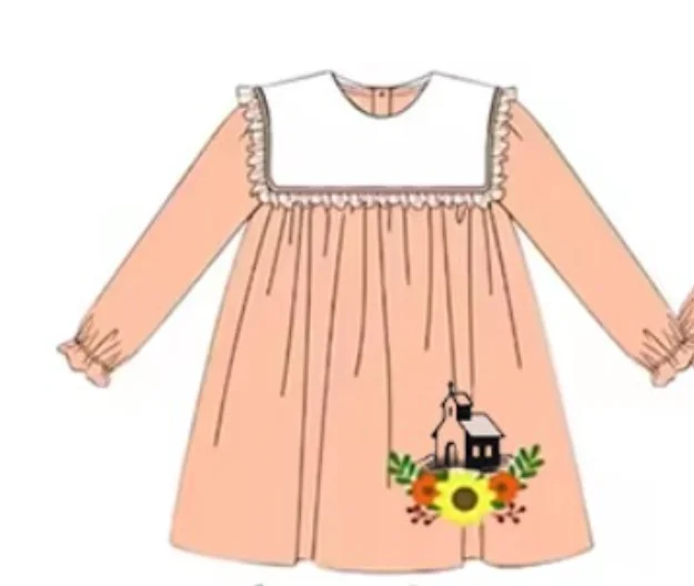 New Design Baby Girl Boys Spring Smocked Clothing Outfit Toddler Kids It Is Well with My Soul Design Siblings Smocked Set